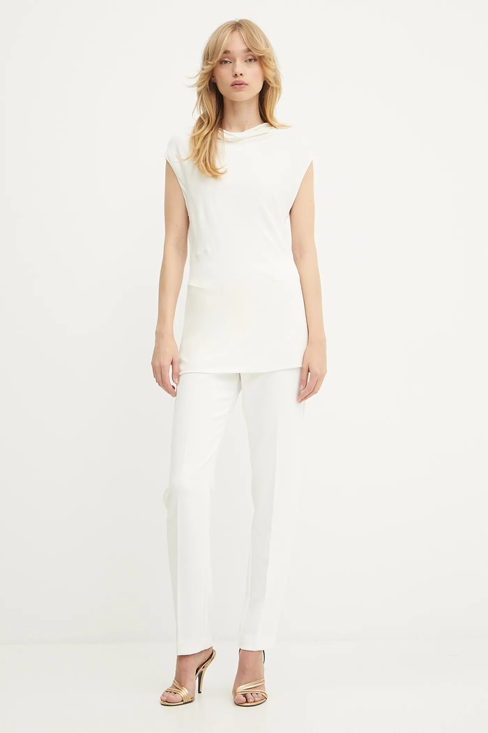 BOSS bluză Elamma 50541896 bej AW25