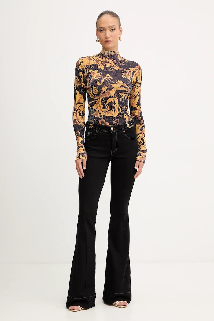 Versace Jeans Couture pulover 79HAFM04.CMN04 maro AW25