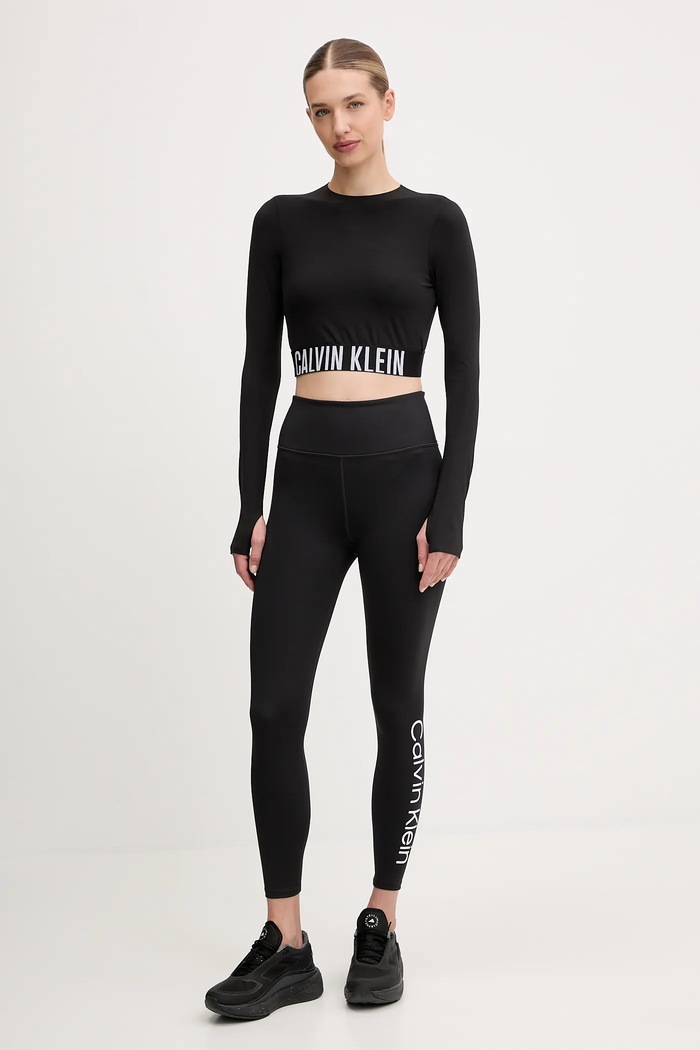 Tréninkové tričko s dlouhým rukávem Calvin Klein Performance LVGWF5K202 černá AW25