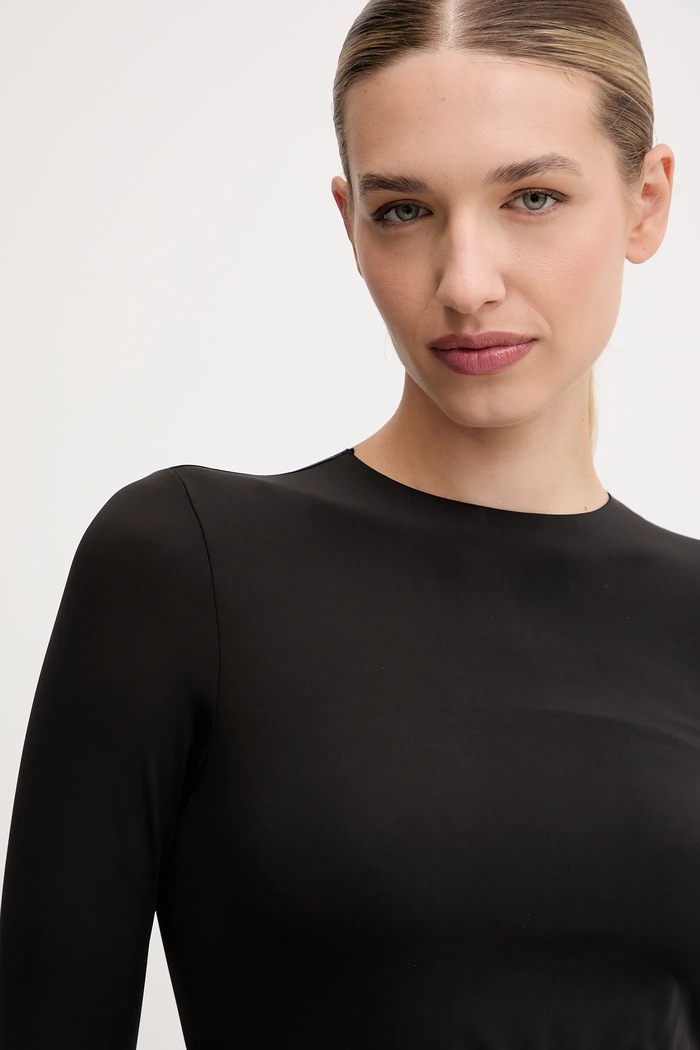 Tréninkové tričko s dlouhým rukávem Calvin Klein Performance černá LVGWF5K202