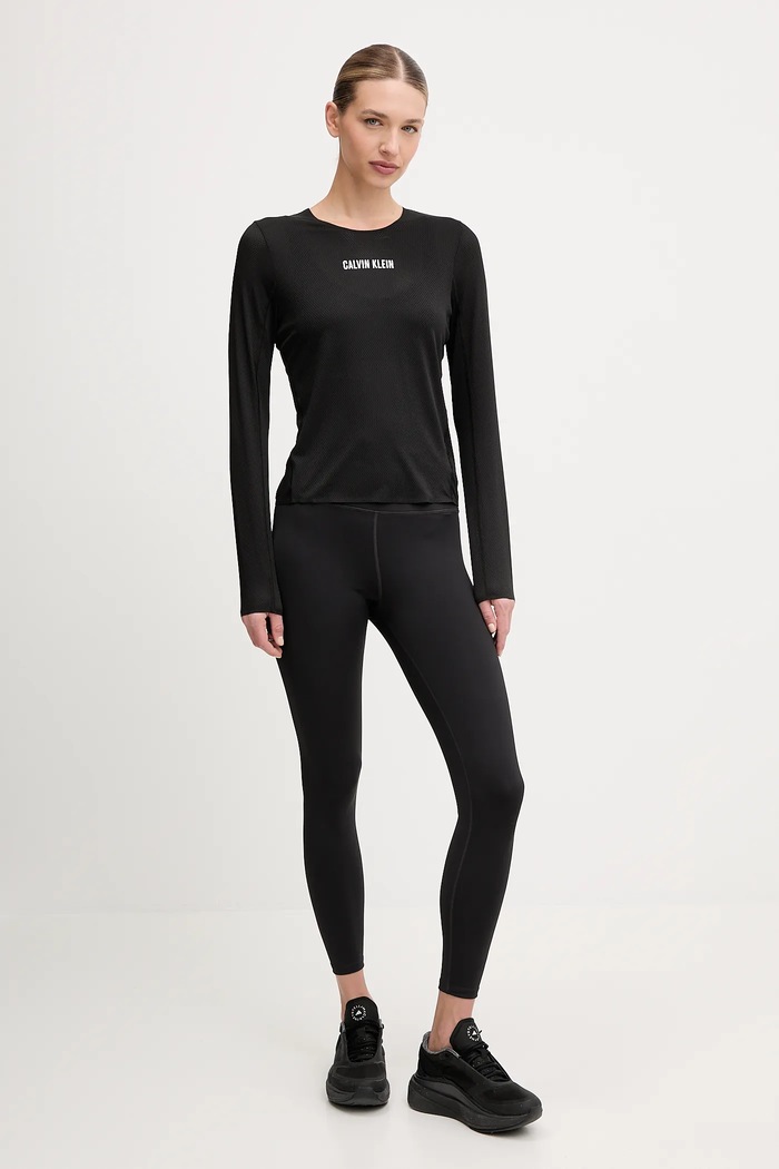 Блуза с дълги ръкави за трениране Calvin Klein Performance LVGWF5K201 черен AW25