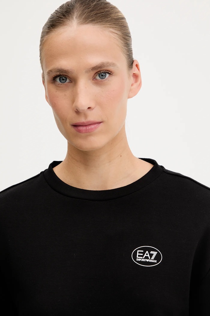 Tričko s dlouhým rukávem EA7 Emporio Armani černá AF16251.7W000609