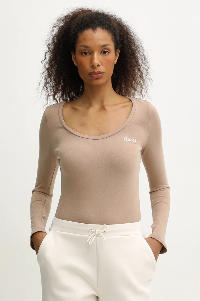 Body Guess ALBA nášivka béžová V5BP09.KCBF1