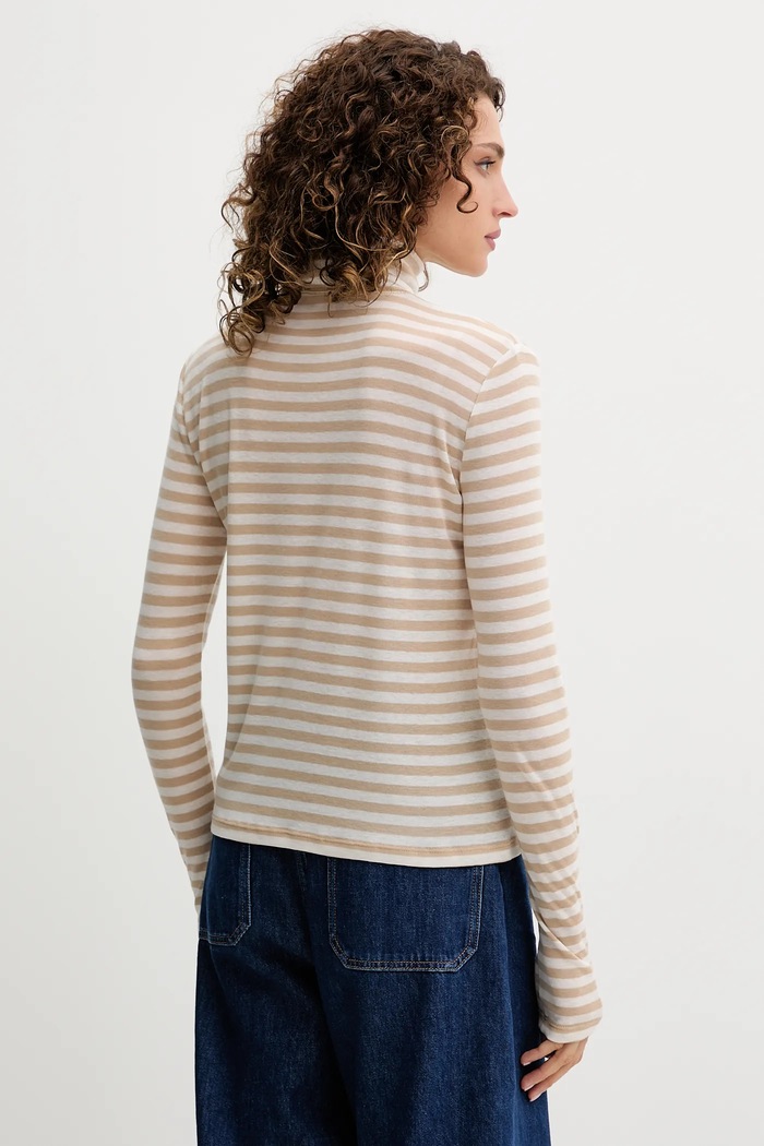 Дрехи Вълнена блуза с дълги ръкави MM by Max Mara BLASY 2526946028600 бежов