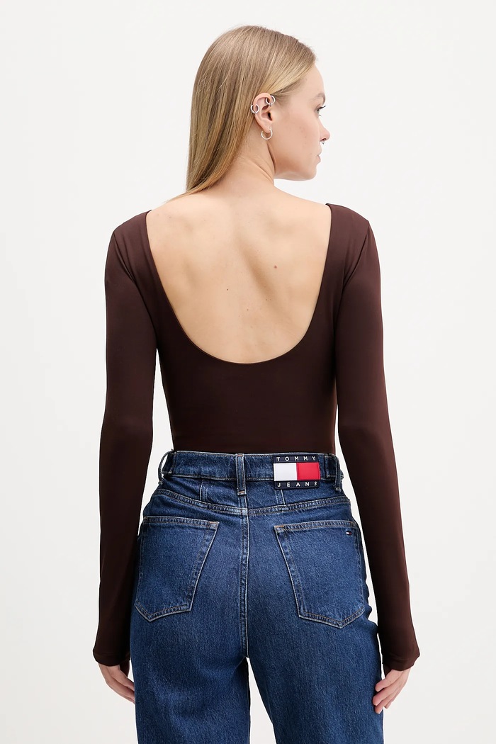 Îmbrăcăminte Tommy Jeans body DW0DW21574 maro