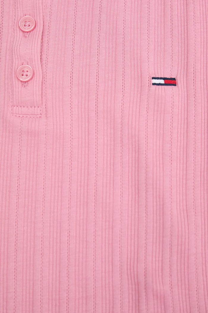 Tričko s dlhým rukávom Tommy Jeans DW0DW21575 ružová