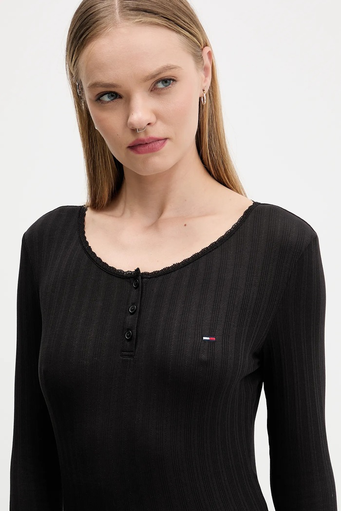 Tommy Jeans longsleeve negru DW0DW21575