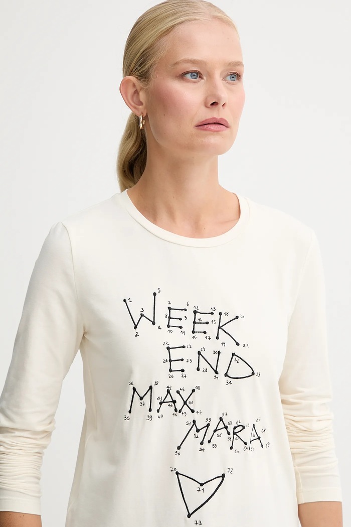 Tričko s dlhým rukávom Weekend Max Mara RENOIR béžová 2525946032600