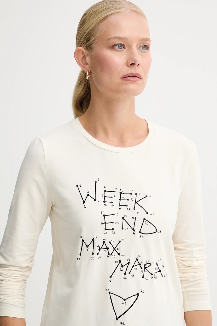 Tričko s dlhým rukávom Weekend Max Mara RENOIR béžová 2525946032600