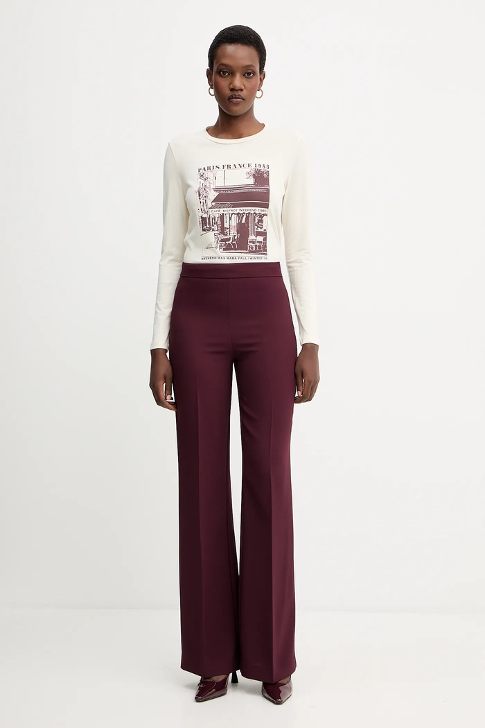 Tričko s dlhým rukávom Weekend Max Mara ALIAS 2525946042600 béžová AW25