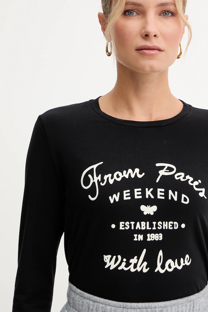 Tričko s dlhým rukávom Weekend Max Mara ALIAS čierna 2525946042600