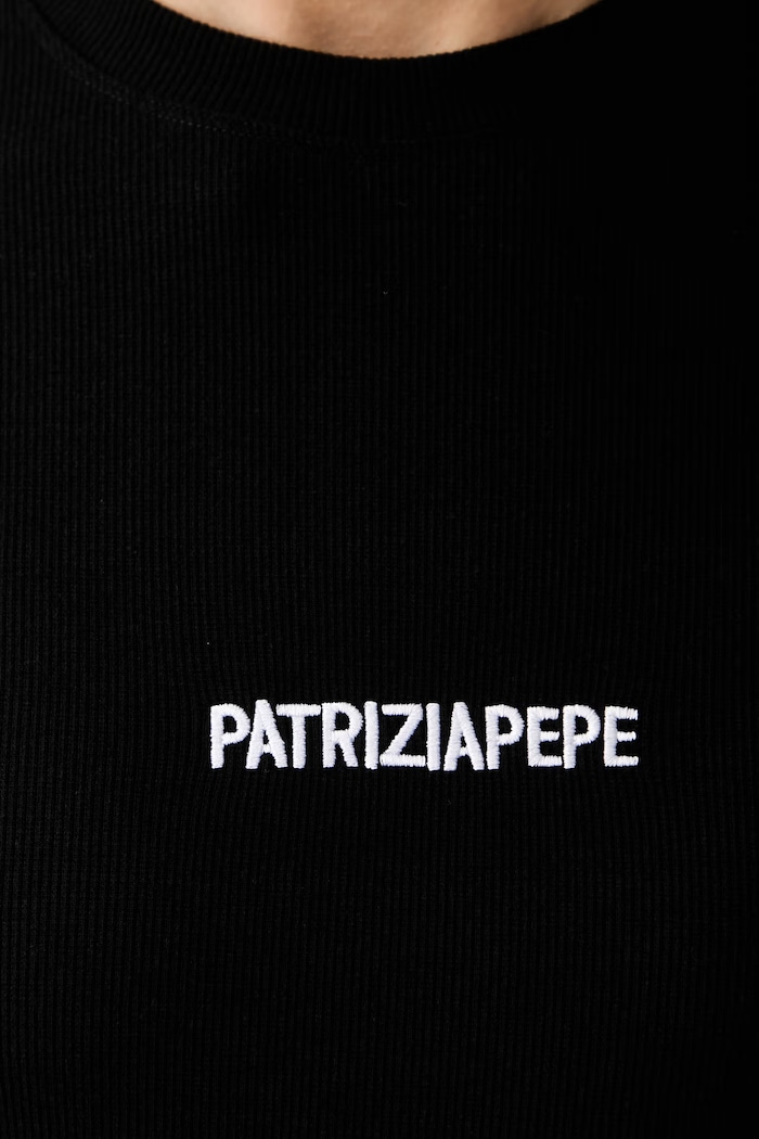Patrizia Pepe longsleeve damski bawełniany z elastanem 2M4512.J355 czarny