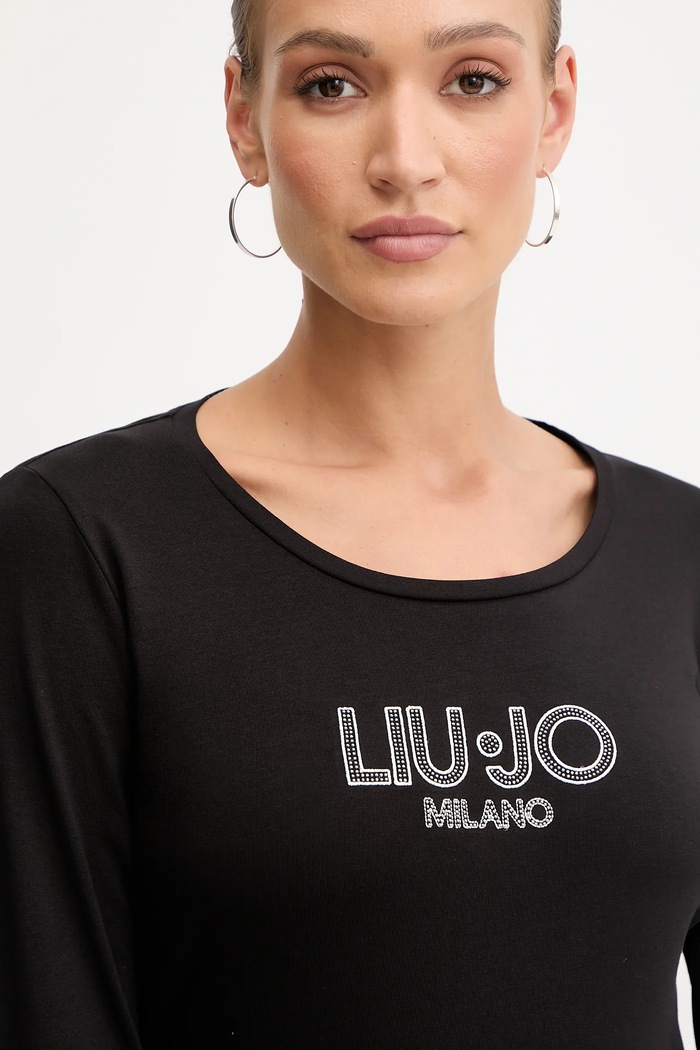 Tričko s dlhým rukávom Liu Jo čierna TF5169.JS003