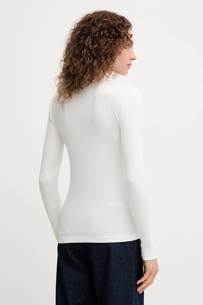 Одежда Хлопковый лонгслив Lacoste DF5281 бежевый