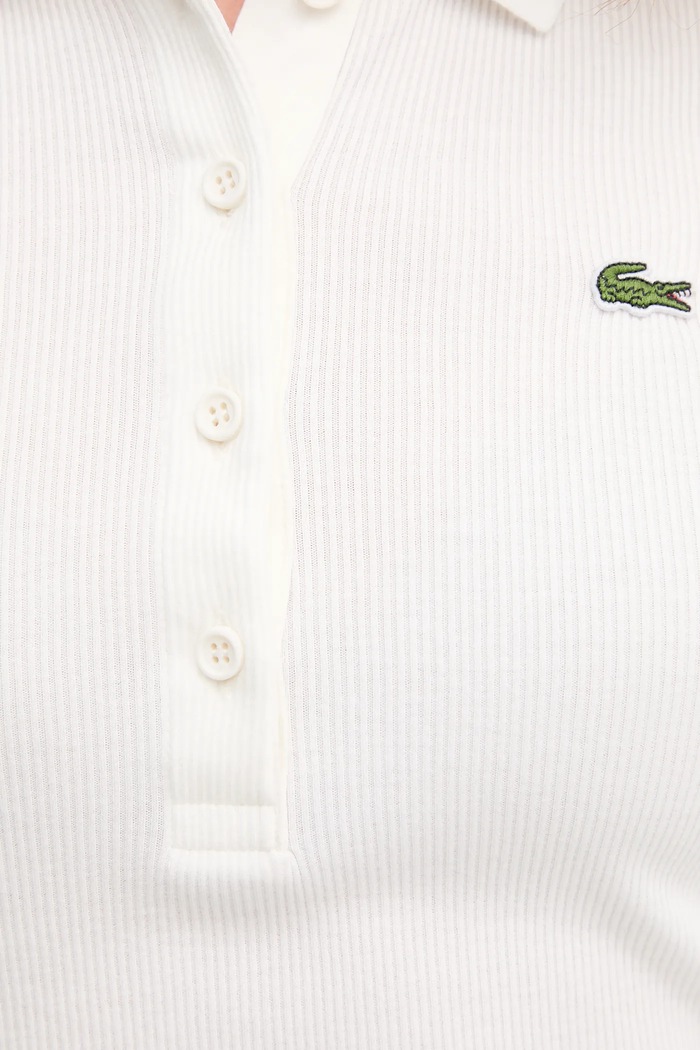 Хлопковый лонгслив Lacoste DF5281 бежевый