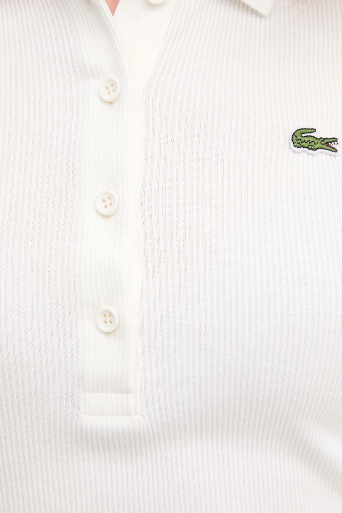 Хлопковый лонгслив Lacoste DF5281 бежевый