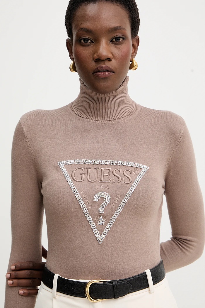 Pulover Guess MELANIE Guess W5BR39.Z2NQ2 bež