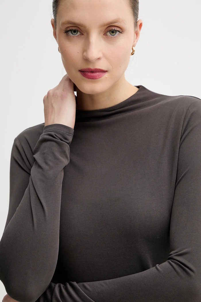 Tričko s dlhým rukávom Guess ELYANA sivá W5BP28.KCSZ2