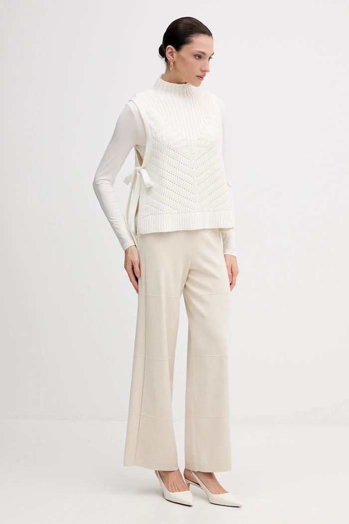 Sisley longsleeve 35B8L107V beżowy AW25