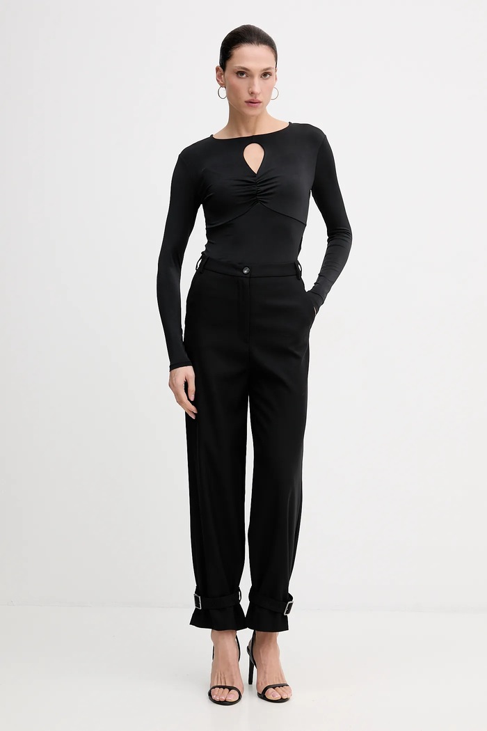Sisley longsleeve 35B8L107V czarny AW25