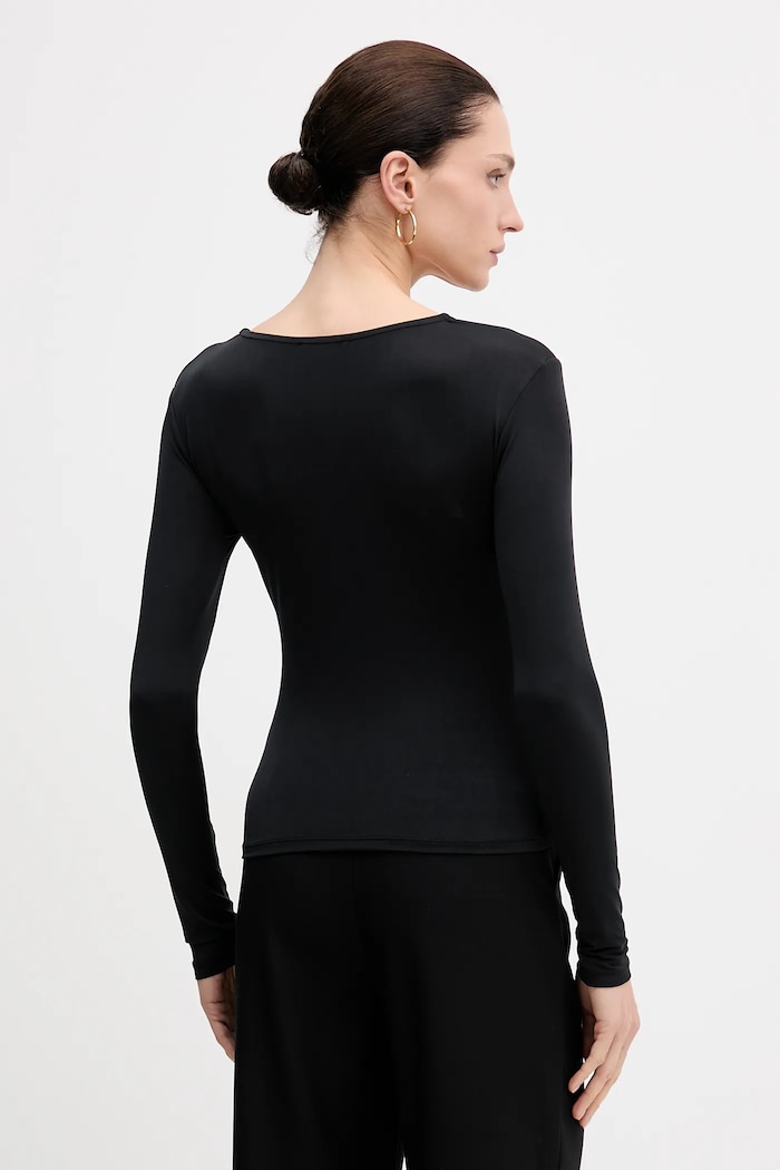 Odzież Sisley longsleeve 35B8L107V czarny