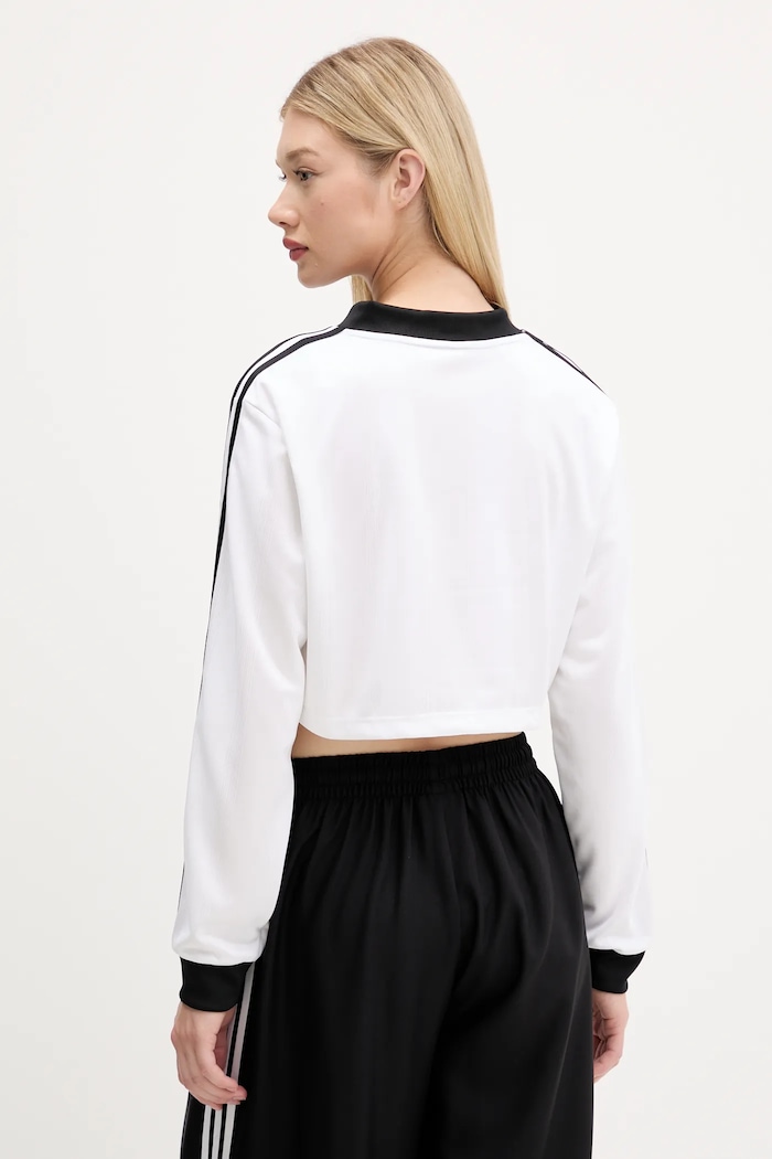 Одежда Лонгслив adidas Originals Jacquard Ls Top JV9740 белый
