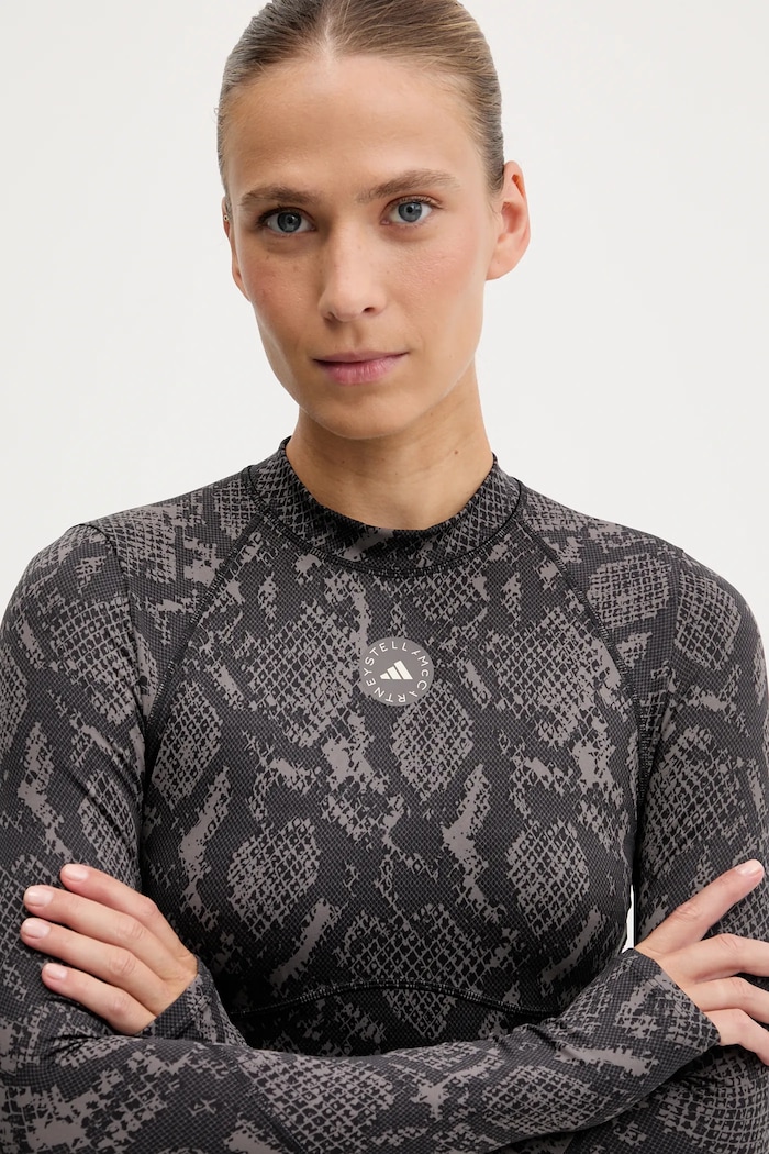 Tréninkové tričko s dlouhým rukávem adidas by Stella McCartney TruePurpose hnědá JW4567