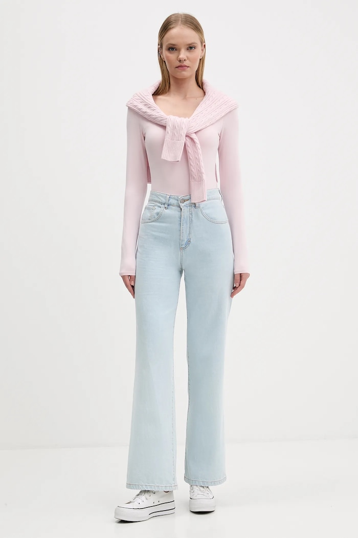 Tričko s dlhým rukávom Hollister Co. KI339.5251.610 ružová AW25