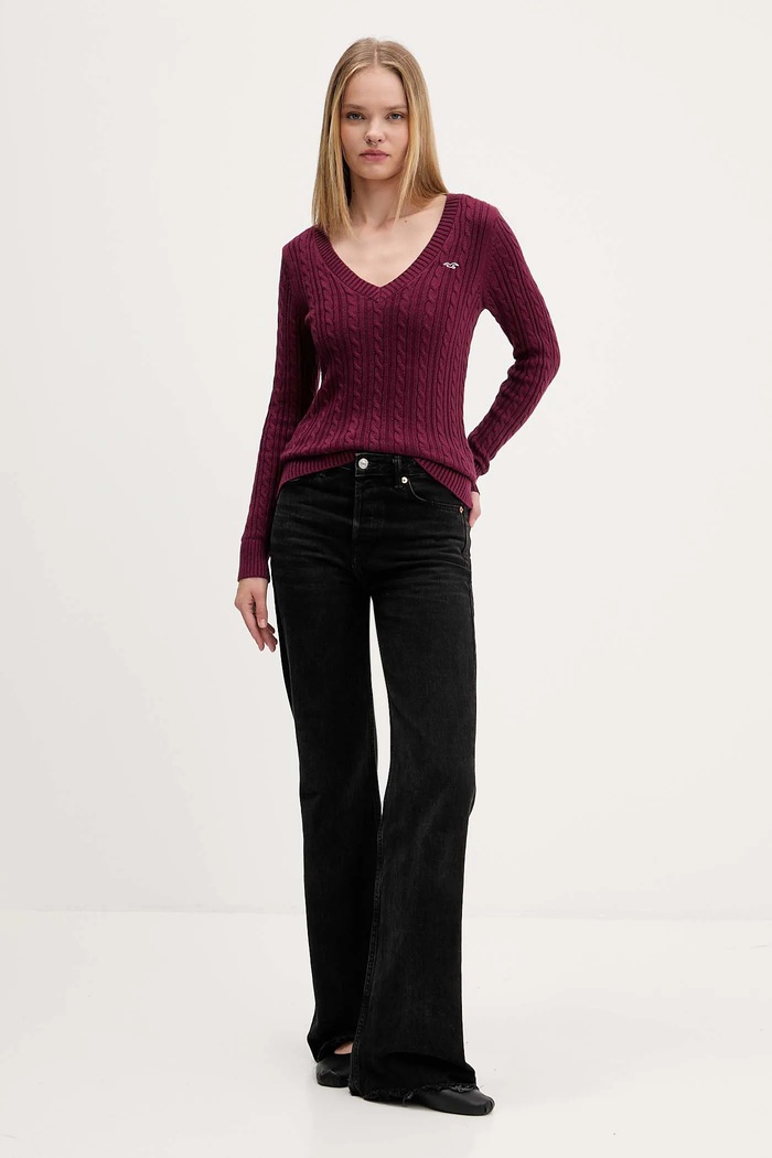 Hollister Co. Maglione KI350.5138.520 granata AW25