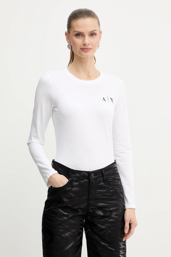 Armani Exchange longsleeve regular biały XW001353.AF17173