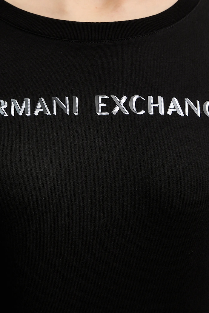 Armani Exchange pamut hosszúujjú XW001383.AF10356 fekete