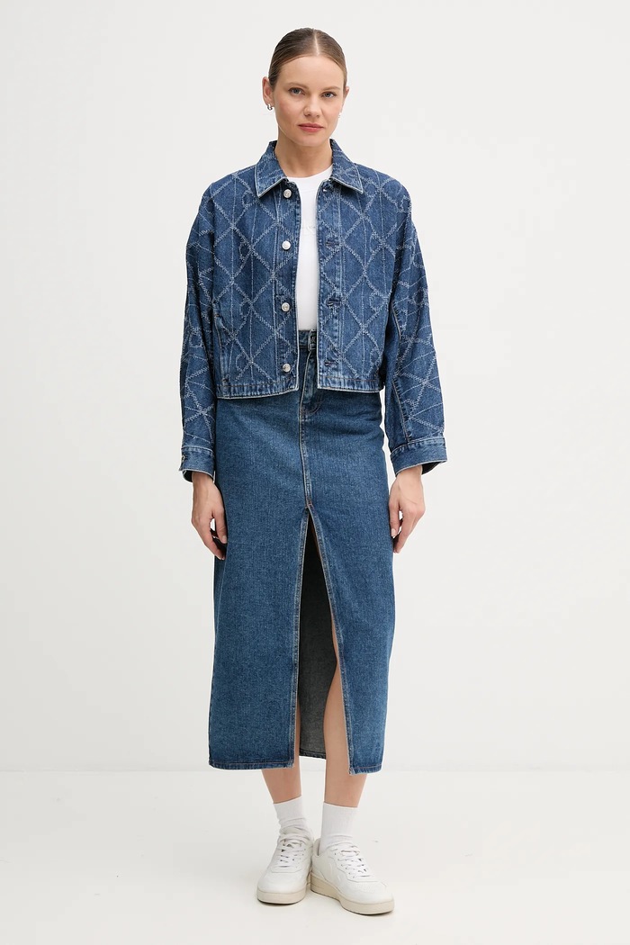 Tričko s dlhým rukávom Calvin Klein Jeans LV047A803G biela SS26