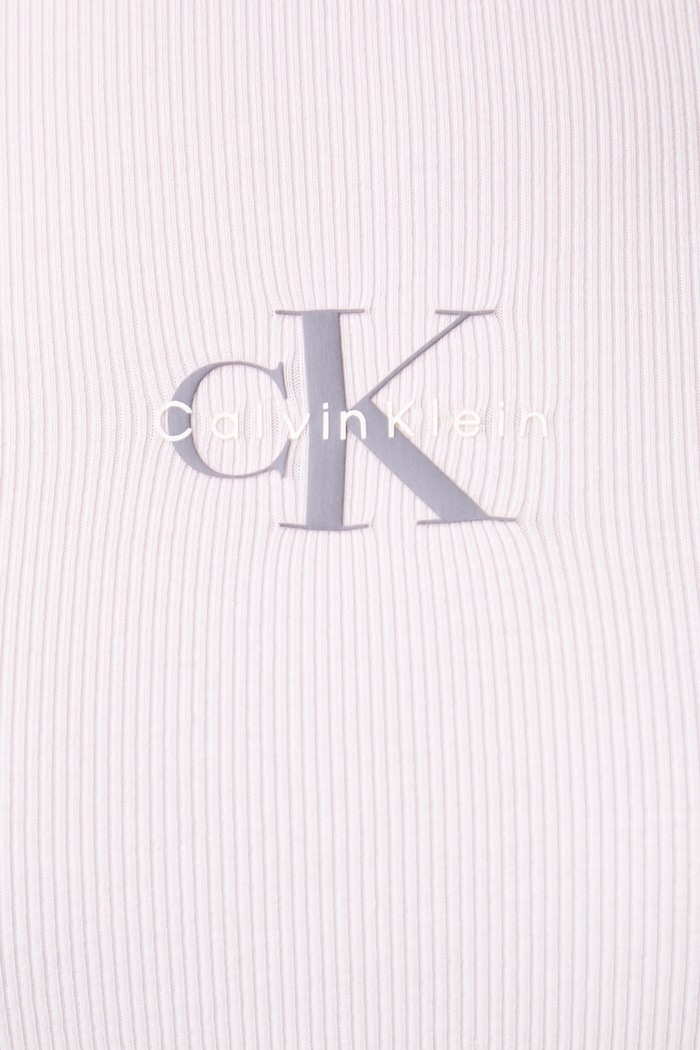 Longsleeve damski bawełniany z elastanem Calvin Klein Jeans różowy LV047A803G