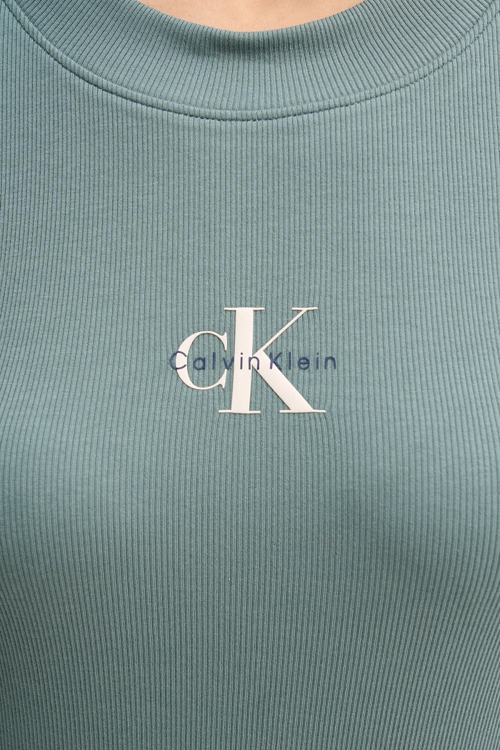 Tričko s dlhým rukávom Calvin Klein Jeans LV047A803G zelená