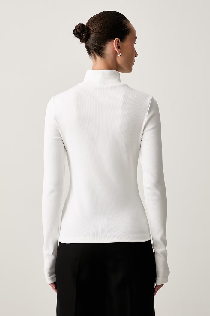 Odzież Calvin Klein Jeans longsleeve damski z bawełną LV047D203G biały