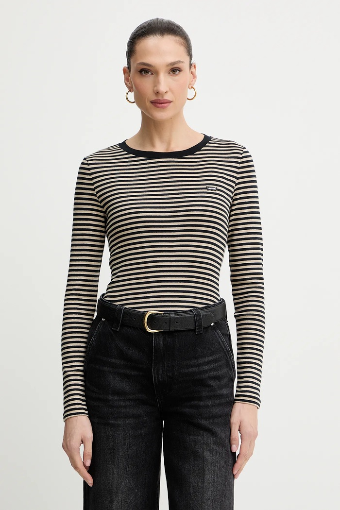 Μακρυμάνικο Levi's με ελαστάν μαύρο 000KL.0017