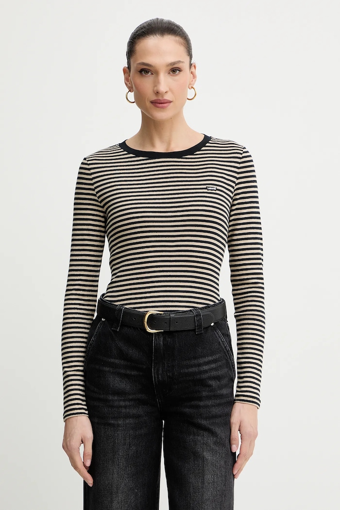 Μακρυμάνικο Levi's με ελαστάν μαύρο 000KL.0017