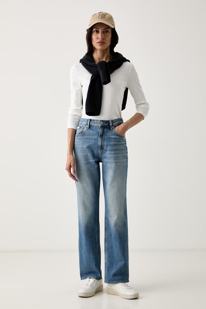 Calvin Klein Jeans tričko s dlhým rukávom dámske bavlnené s elastanom LV047D218G biela AW25