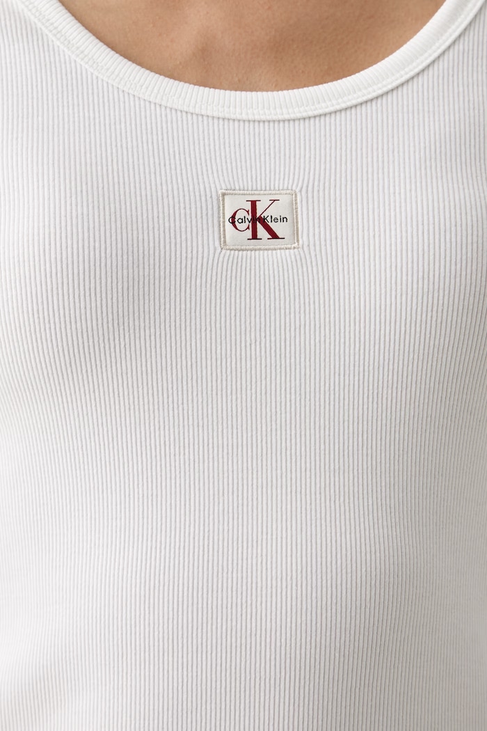 Calvin Klein Jeans tričko s dlhým rukávom dámske bavlnené s elastanom LV047D218G biela