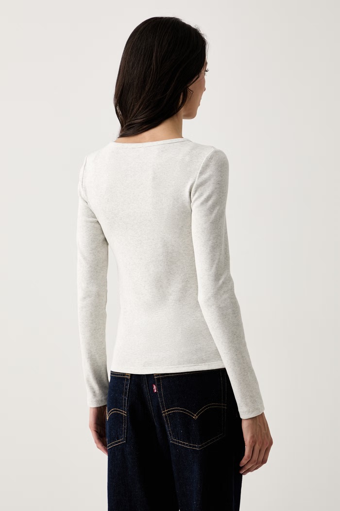 Calvin Klein Jeans tričko s dlhým rukávom dámske bavlnené s elastanom LV047D218G sivá AW25