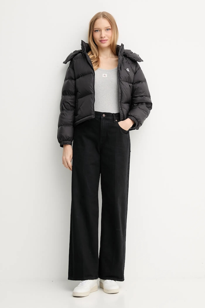 Tričko s dlouhým rukávem Calvin Klein Jeans LV047D218G šedá AW25