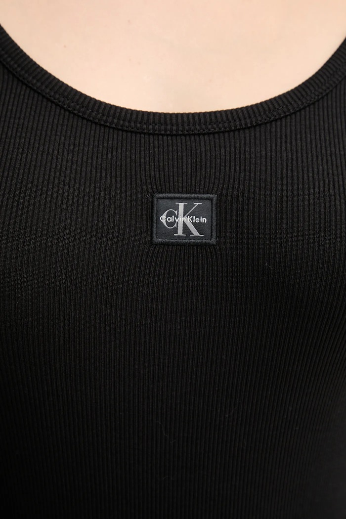 Tričko s dlouhým rukávem Calvin Klein Jeans LV047D218G černá