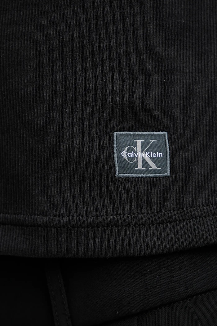 Calvin Klein Jeans kardigán dámsky bavlnený s elastanom LV047C204G čierna