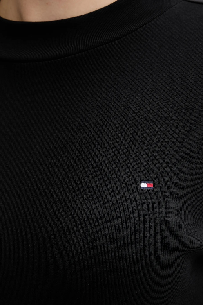Bombažna majica z dolgimi rokavi Tommy Hilfiger Tommy Hilfiger črna WW0WW47307