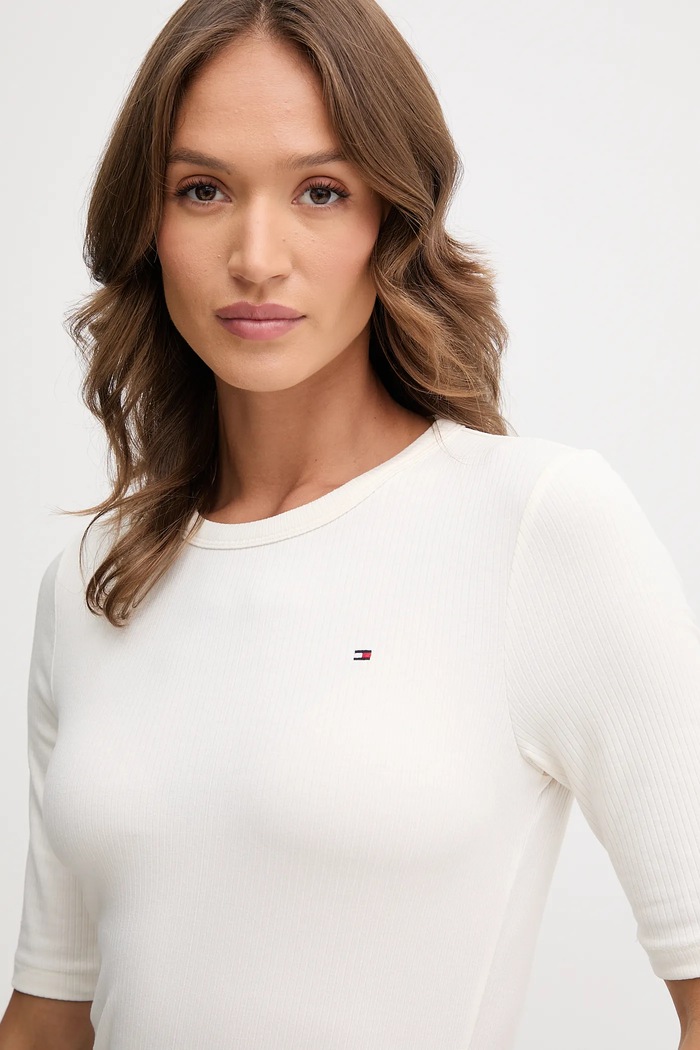 Tričko Tommy Hilfiger Tommy Hilfiger WW0WW47308 béžová