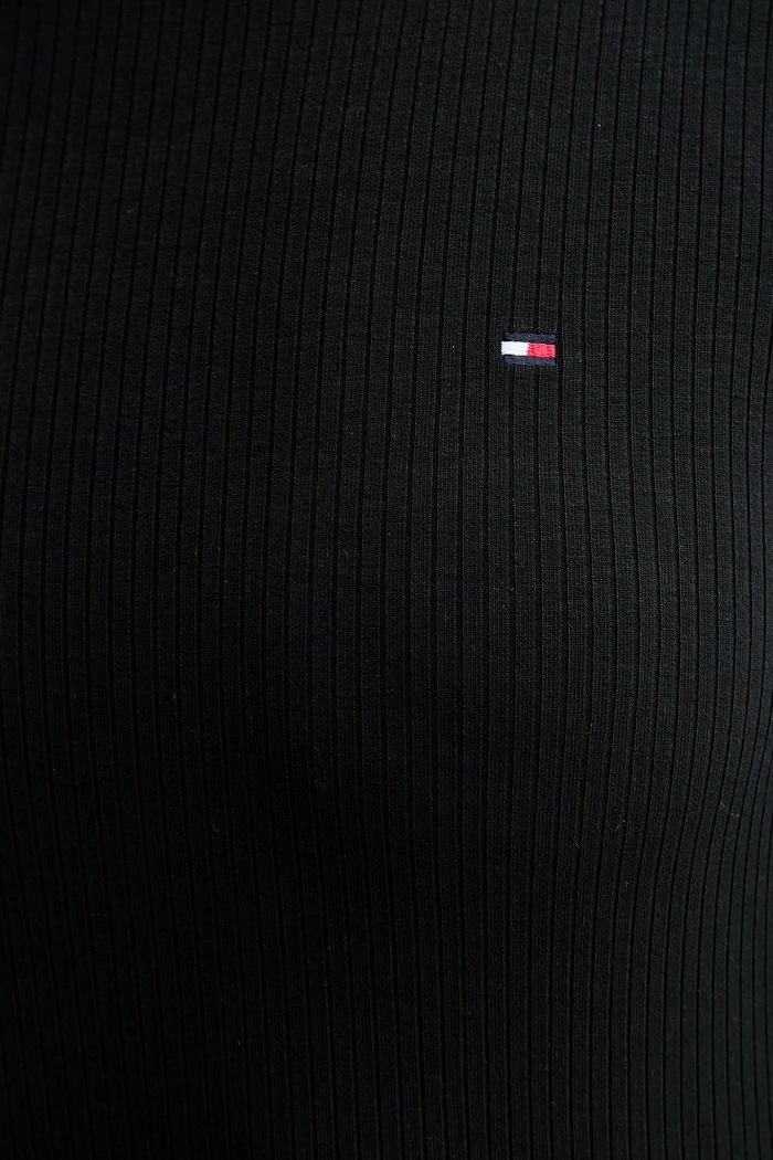 Tričko s dlhým rukávom Tommy Hilfiger WW0WW47309 čierna