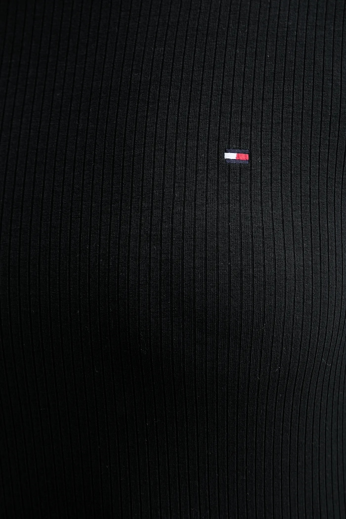 Tričko s dlhým rukávom Tommy Hilfiger WW0WW47309 čierna