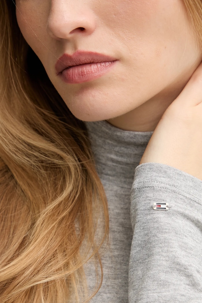Tričko s dlouhým rukávem Tommy Hilfiger WW0WW48268 šedá