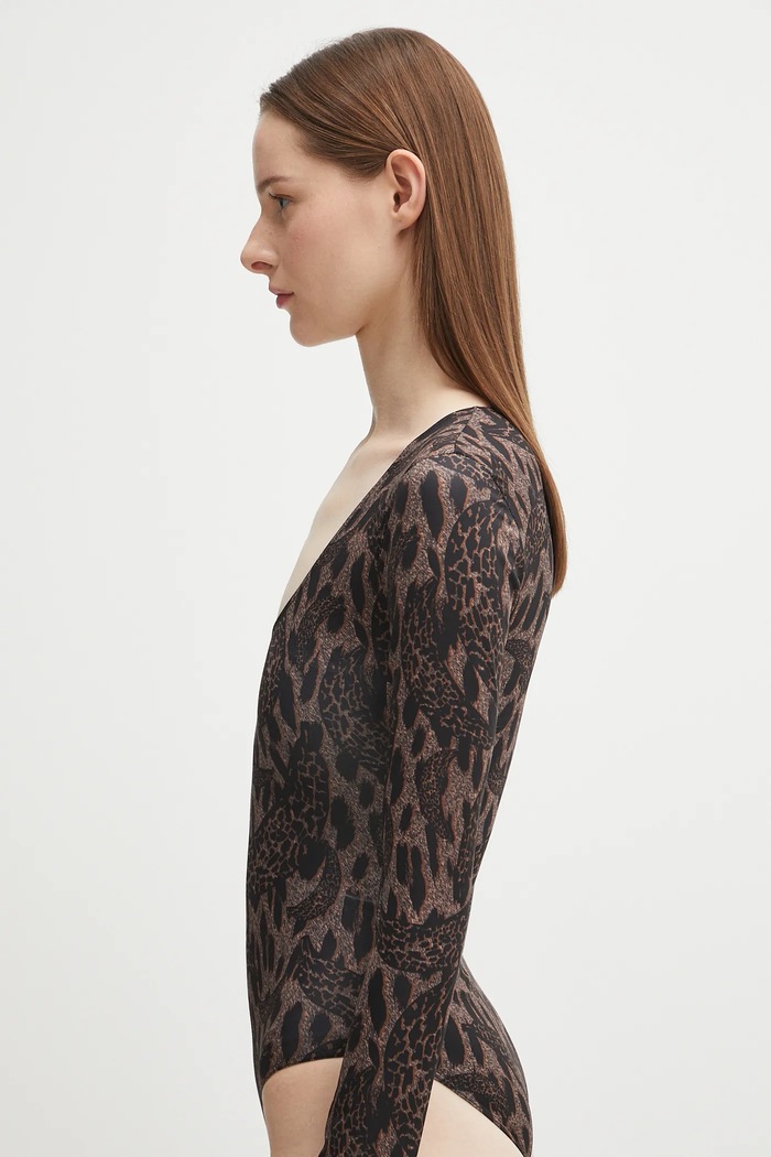 Body Fiorucci Banimalier Print Scoop Neck W02FPTBO225LY01BR01 hnedá