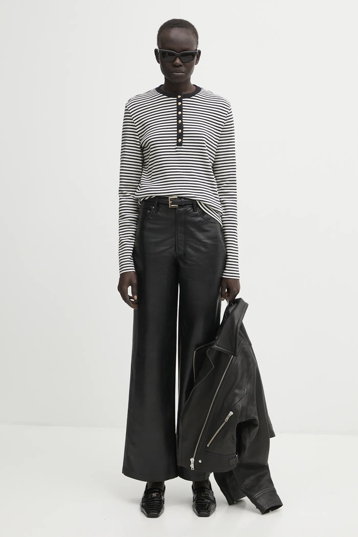 Anine Bing longsleeve shirt alessia A.08.10314 navy